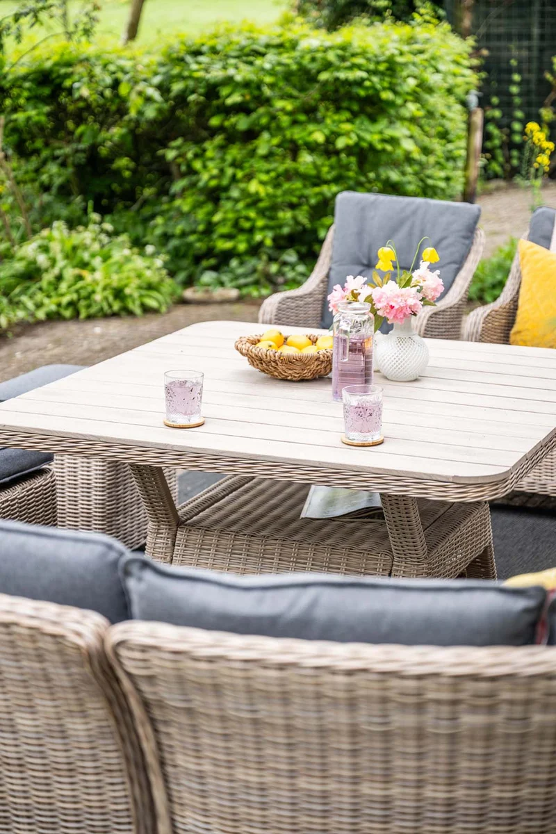 Milwaukee tafel - 126,5x126,5 cm - vintage willow - light teak Vironwood