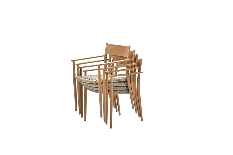 Parijs dining fauteuil - light teak look - natural - sand