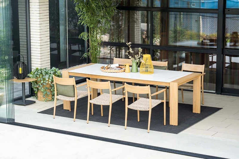 Parijs dining fauteuil - light teak look - natural - sand