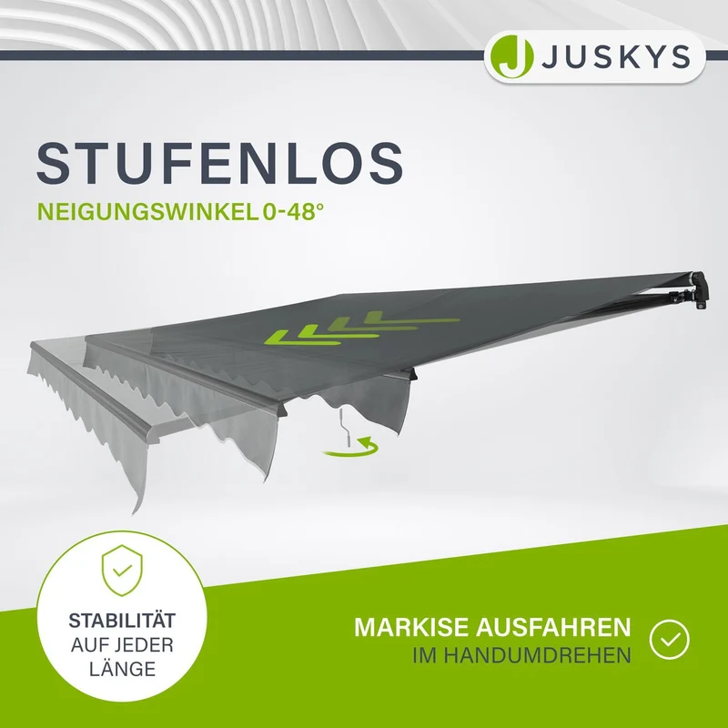 Gelenkarmmarkise mit Kurbel
