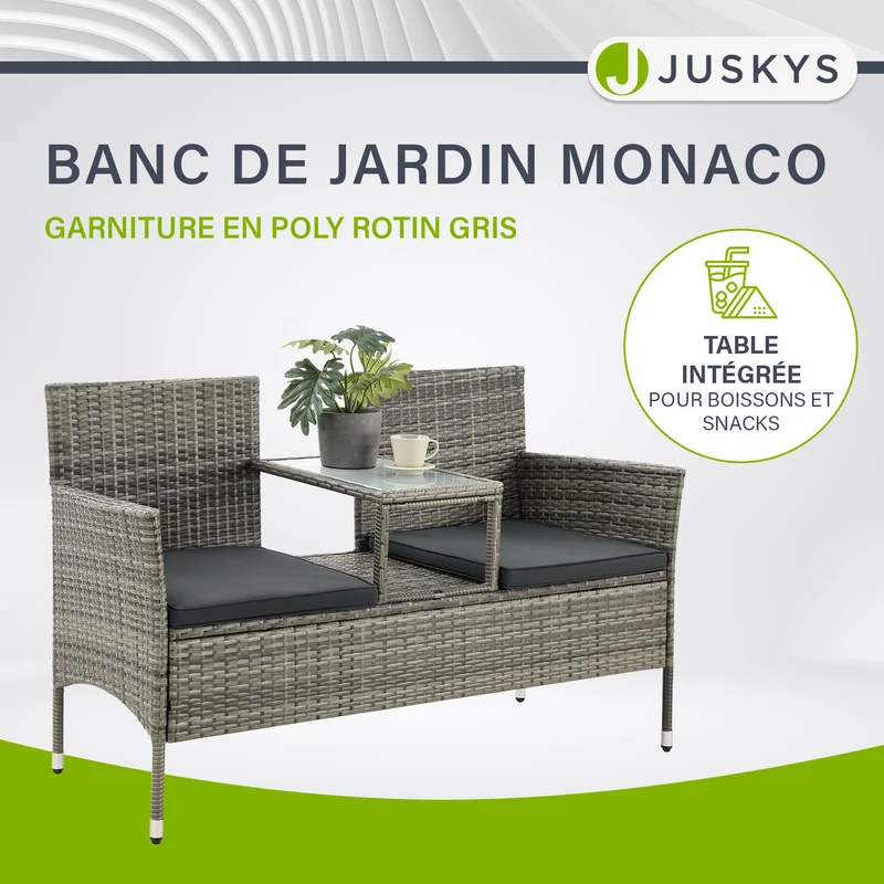 Polyrattan Sitzbank Monaco