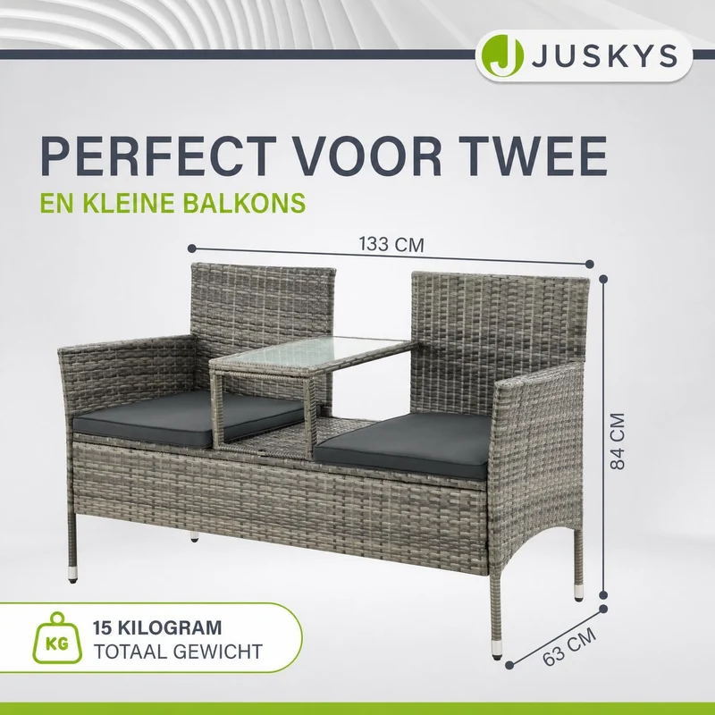 Polyrattan Sitzbank Monaco