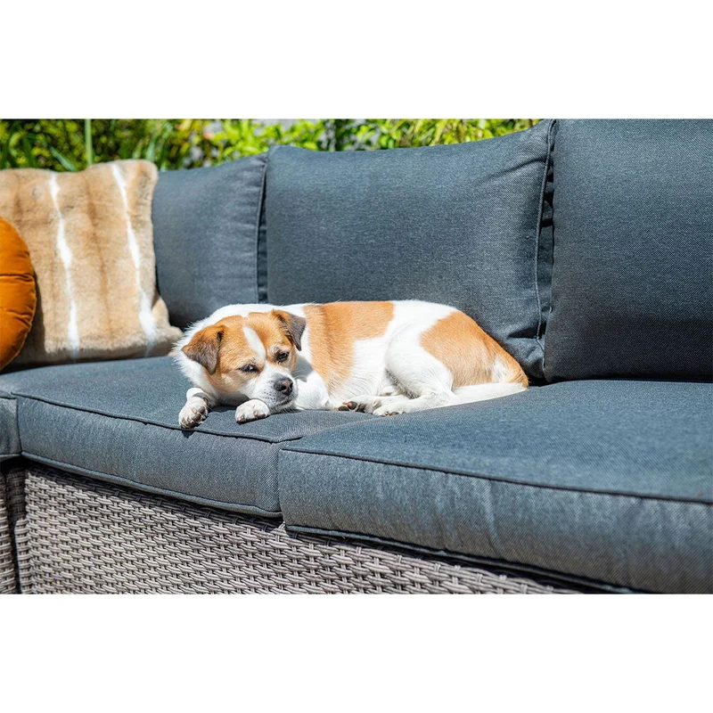 Orangebird loungeset - 4-delig - organic grey - reflex black