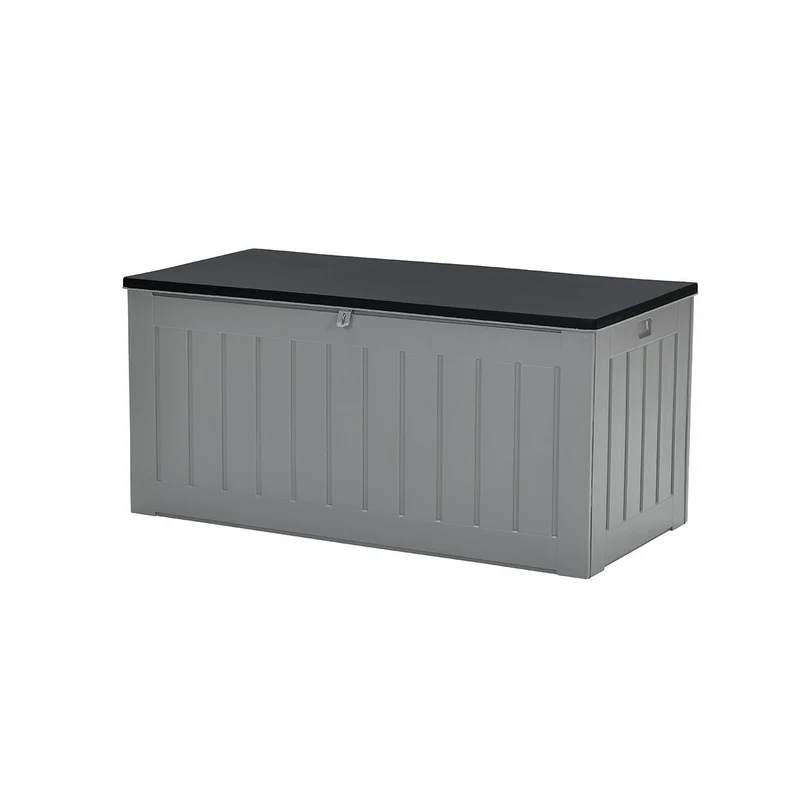 Primo kussenbox - kunststof - 830L - 160x78xH76 cm - donkergrijs - zwart