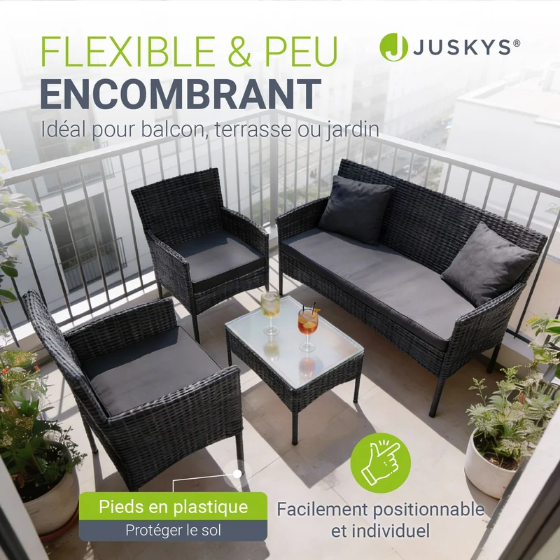 Polyrattan Sitzgruppe Fort Myers