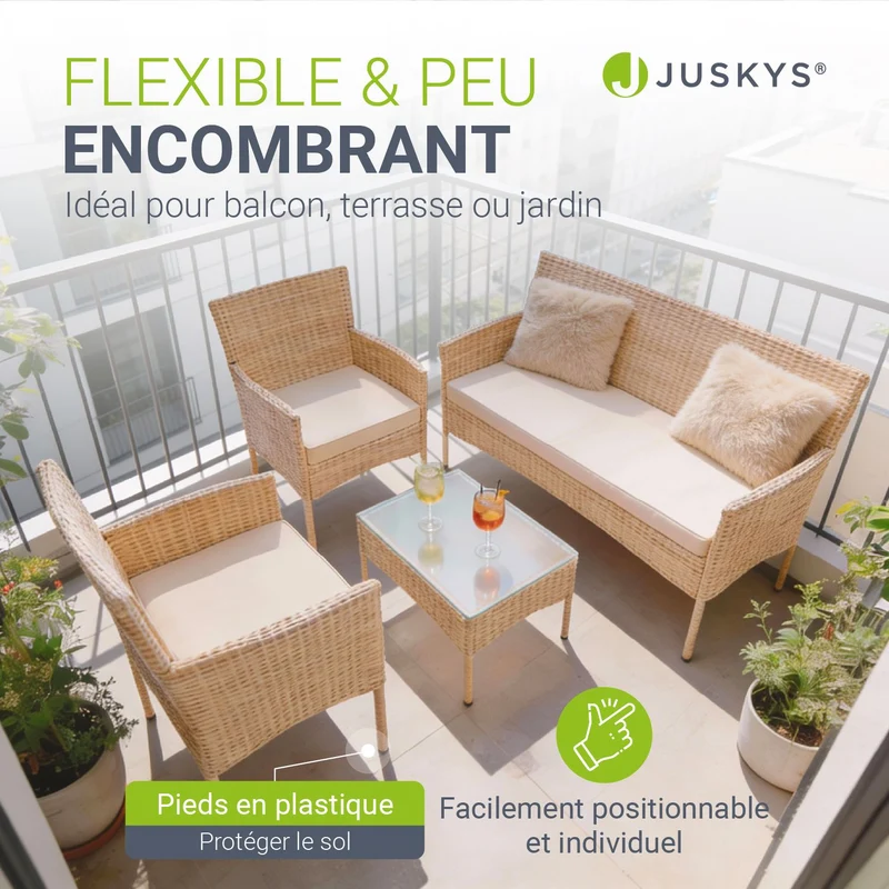 Polyrattan Sitzgruppe Fort Myers