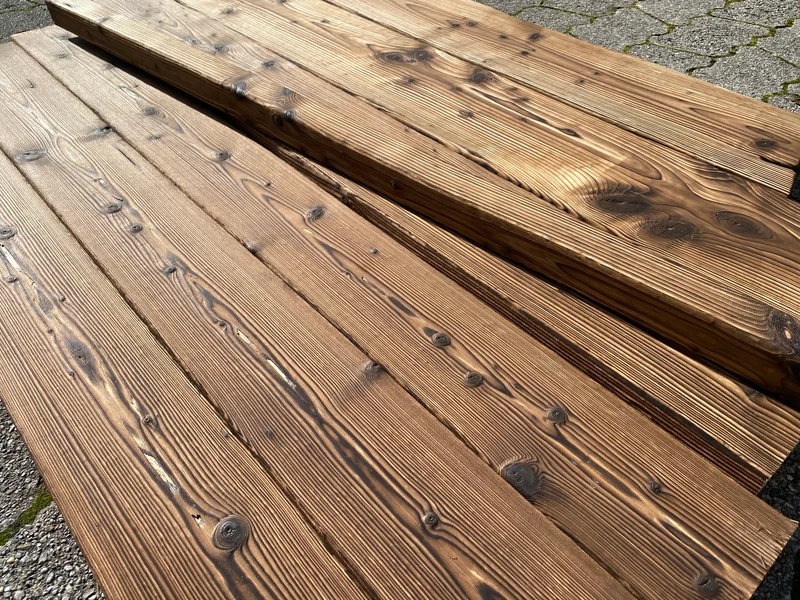 Hochbeet Holz gebrannt natur