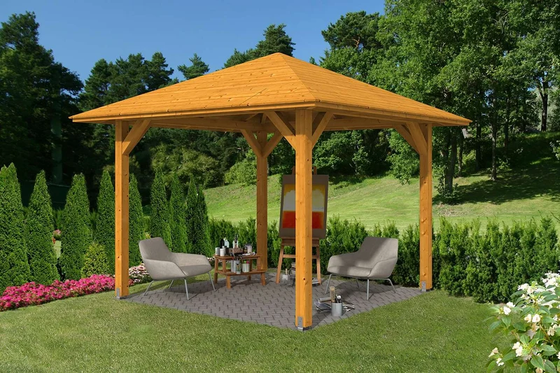 Skan Holz Pavillon Modell Cannes
