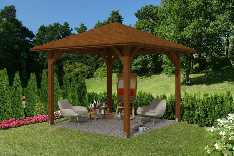 Skan Holz Pavillon Modell Cannes