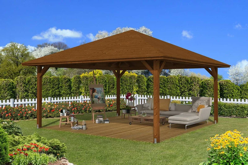 Skan Holz Pavillon Modell Cannes