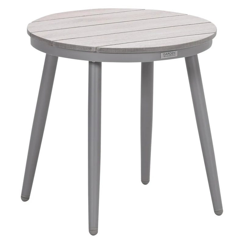 Garden Impressions Margriet bijzettafel Ø50xH48 cm - taupe - light teak look
