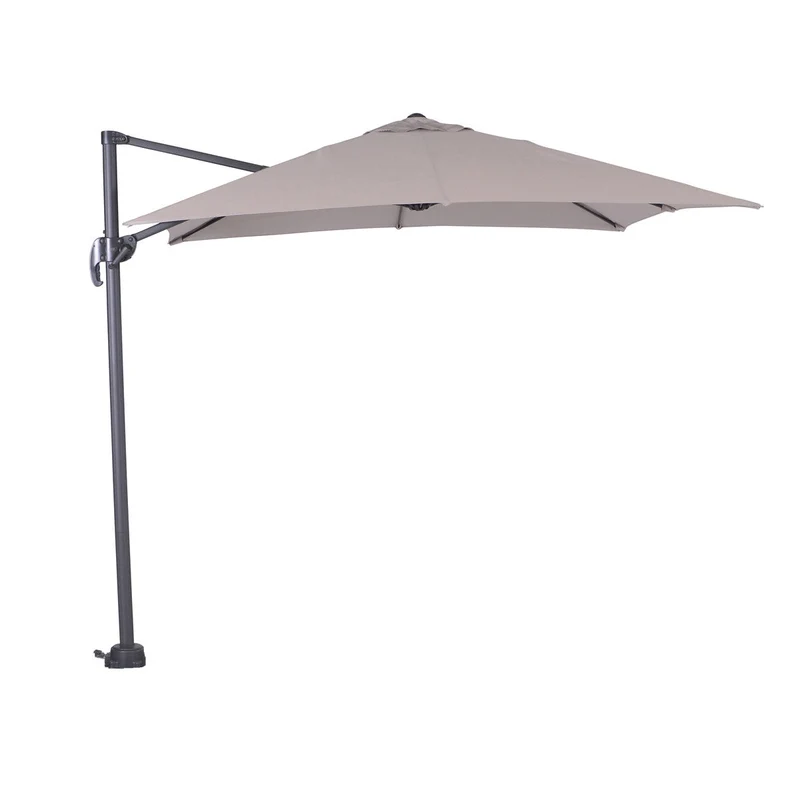Garden Impressions Hawaii S zweefparasol vierkant 250x250 cm zand met granieten voet 60 kg en hoes – complete set
