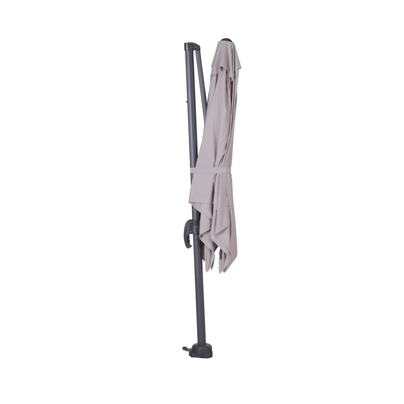 Garden Impressions Hawaii S zweefparasol vierkant 250x250 cm zand met granieten voet 60 kg en hoes – complete set