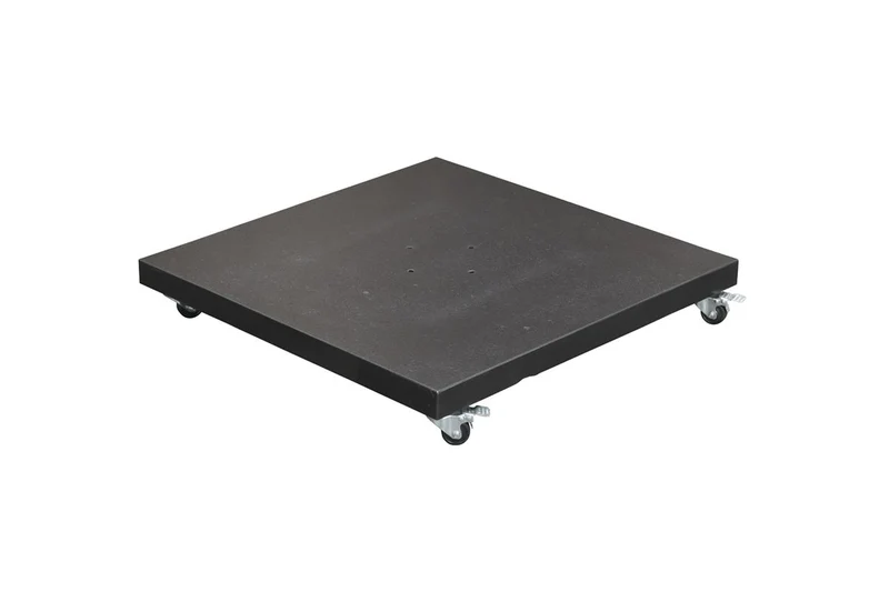 Special Hawaii granieten parasolvoet - 90 kg - zwart gepolijst - verrijdbaar