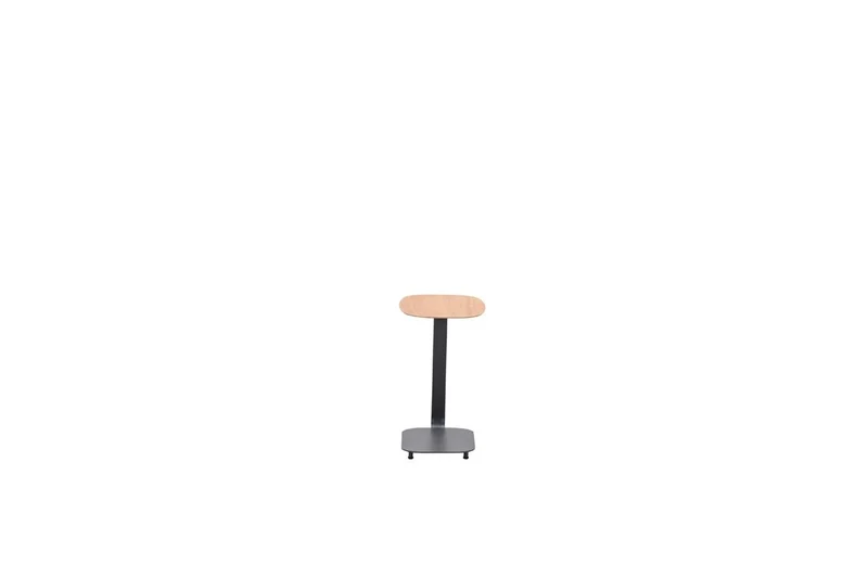Lucca laptop tafel - 45x30xH51cm - carbon black - light teaklook