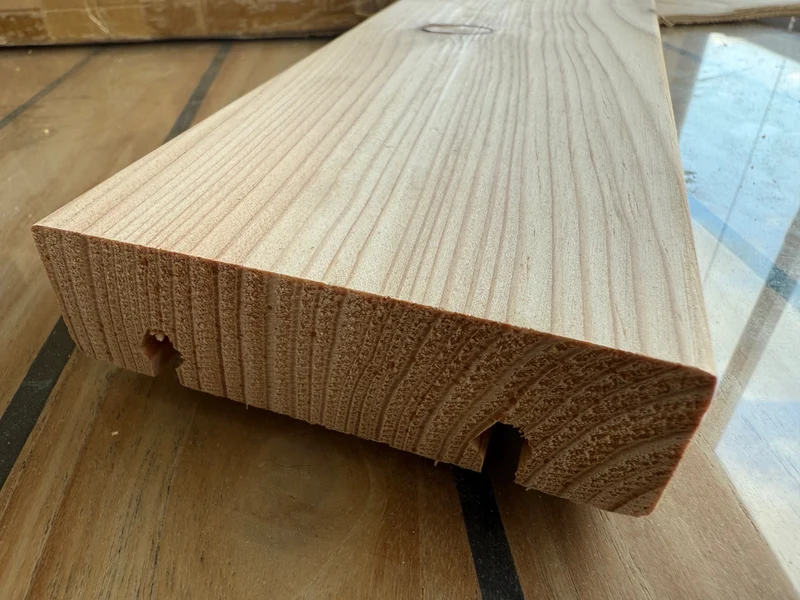 Lärche Riftschnitt 120mm Holzterrassen verdeckt montiert ohne Schrauben