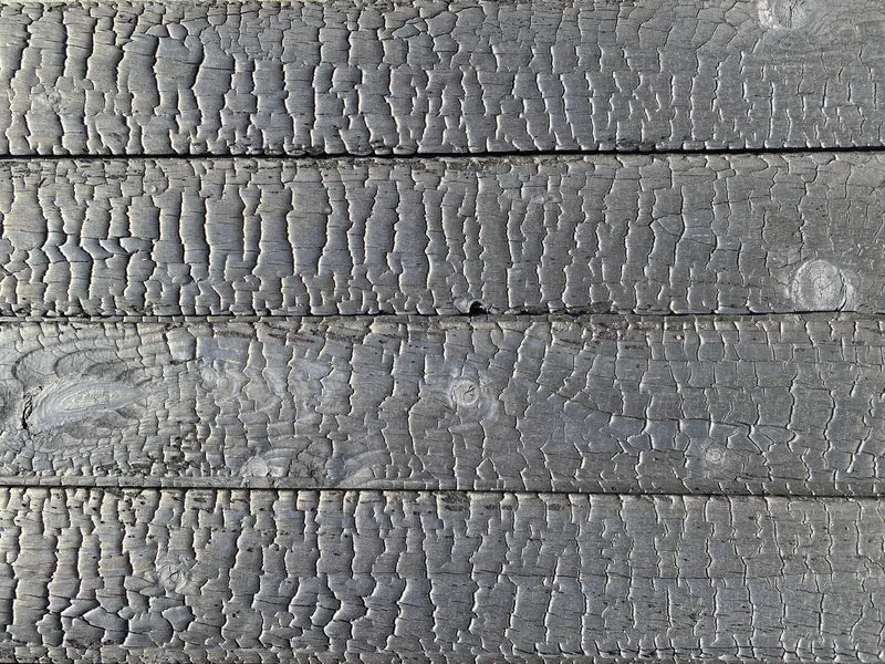 Sichtschutz Holz schwarz 95, 120, 145mm geflammt Fichte einseitig