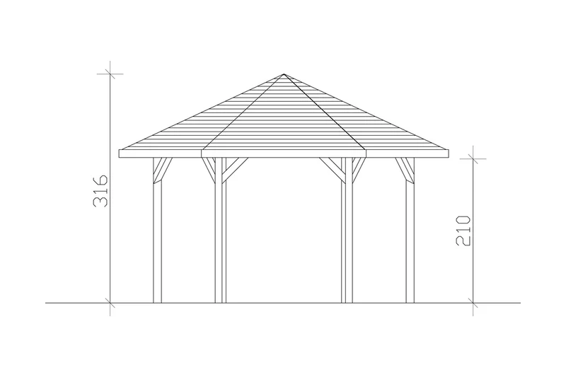 Skan Holz Pavillon Modell Nancy