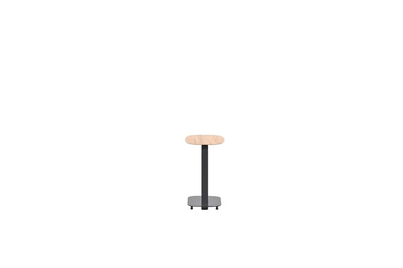 Lucca laptop tafel - 45x30xH51cm - carbon black - teaklook