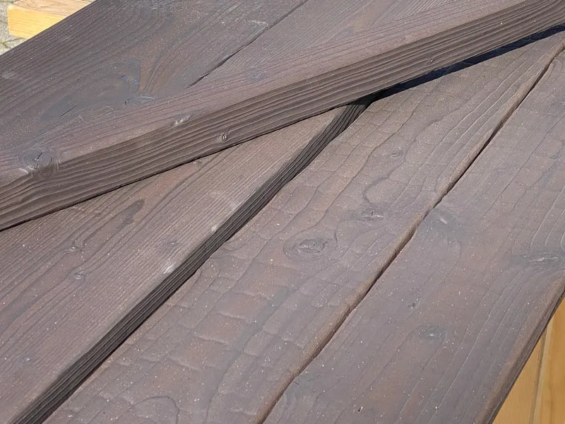 Holz Gartenzaun Zaunlatte rot braun 45, 70, 95, 120mm