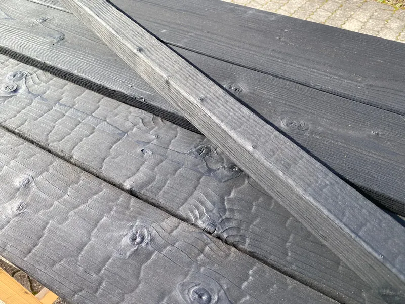 Holz Gartenzaun Zaunlatte schwarz 45, 70, 95, 120, 145mm