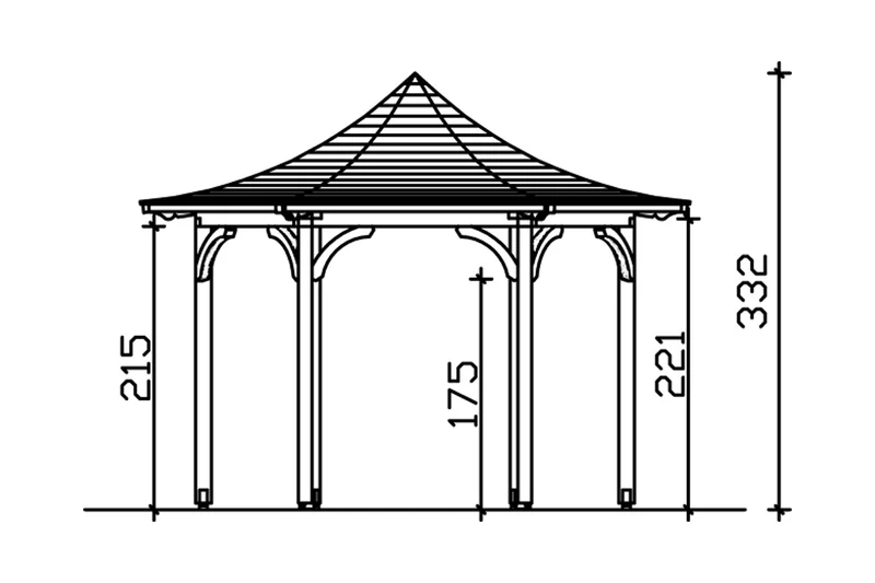 Skan Holz Pavillon Modell Versailles