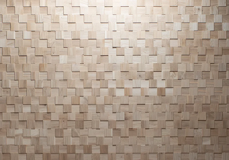 Eiche glatt 3D Paneele Quadrate Holz Wandverkleidung
