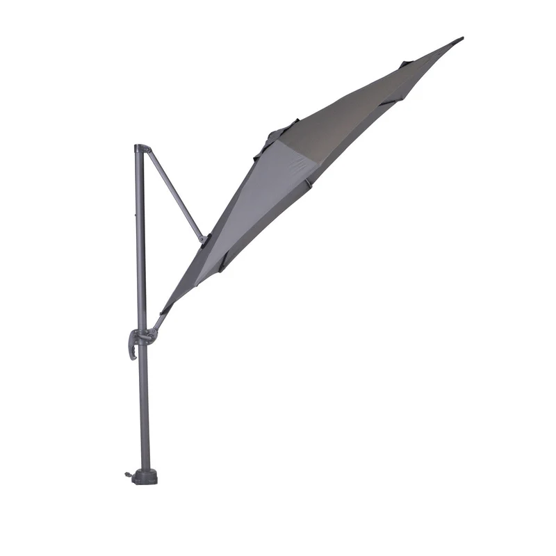 Garden Impressions Hawaii S zweefparasol rond 300 cm donkergrijs met granieten voet 60 kg en hoes – complete set