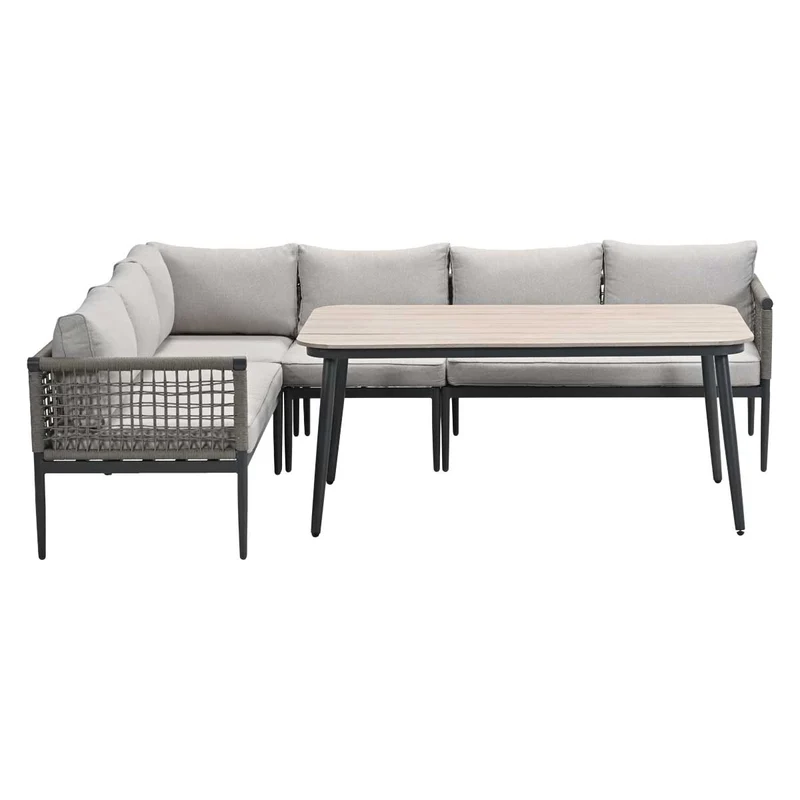 Hoekbank - lounge-diningset Teramon - taupe - Garden Impressions
