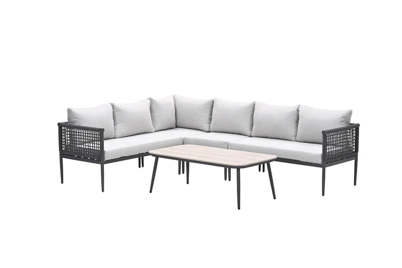 Garden Impressions lounge hoekbank Teramon - donkergrijs