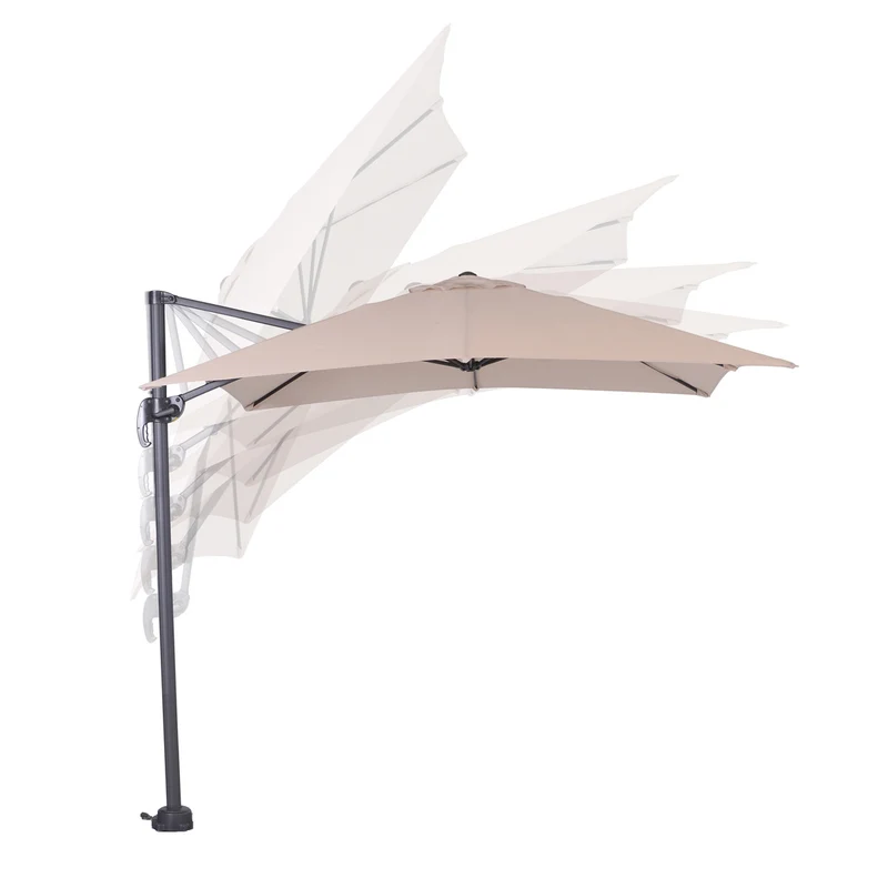 Hawaii parasol S - 250x250 cm - carbon black - ecru