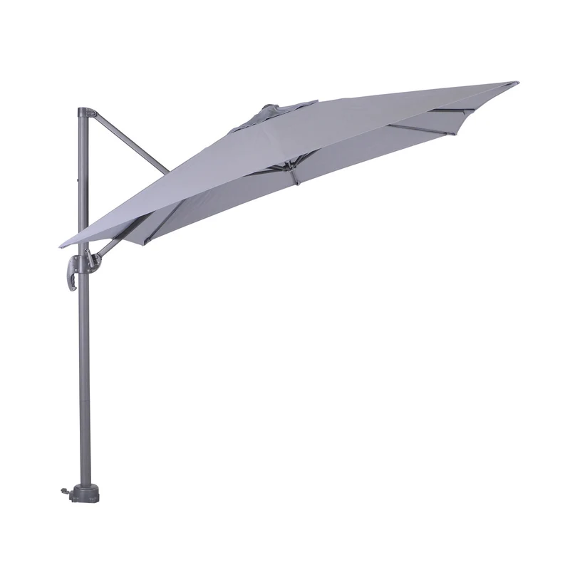 Hawaii parasol S - 250x250 cm - carbon black - licht grijs