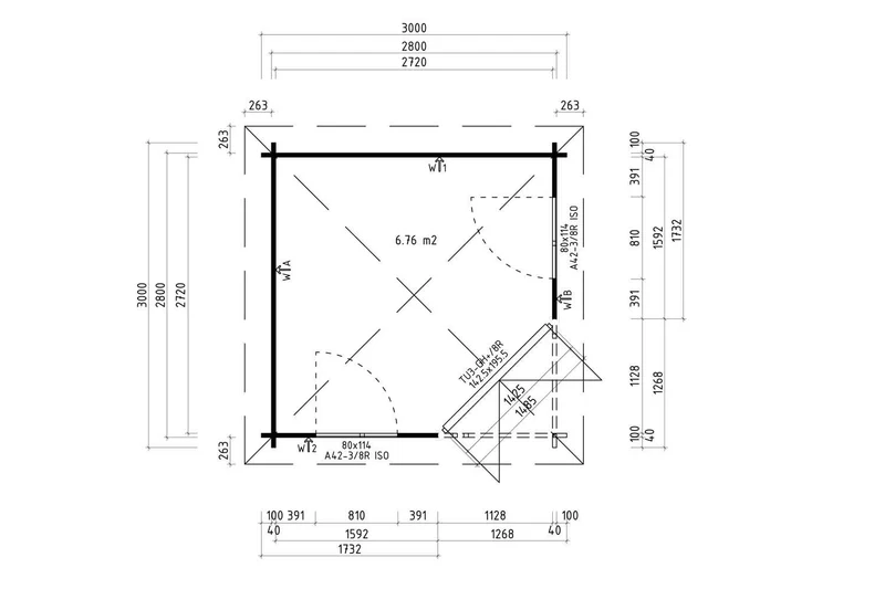 Casa Lignea 5-Eck Gartenhaus Modell Madrid
