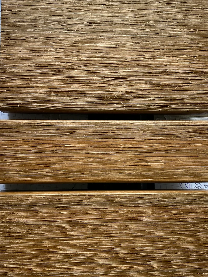 WPC Teak Fassade Wandverkleidung 3 Breiten Vario