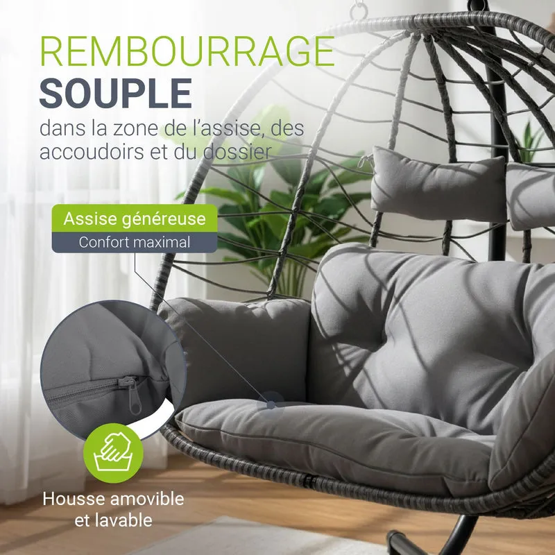 Polyrattan Doppelhängesessel Aria