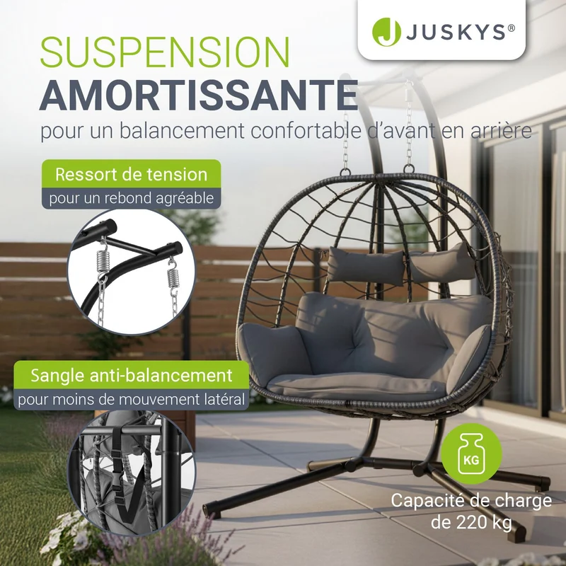 Polyrattan Doppelhängesessel Aria