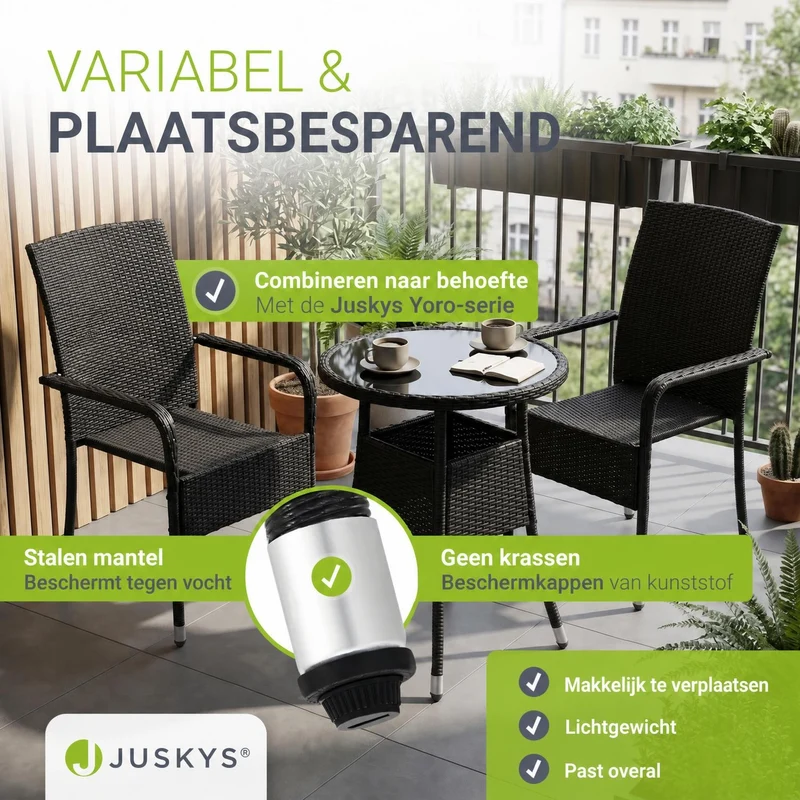 Runder Polyrattan Gartentisch Yoro
