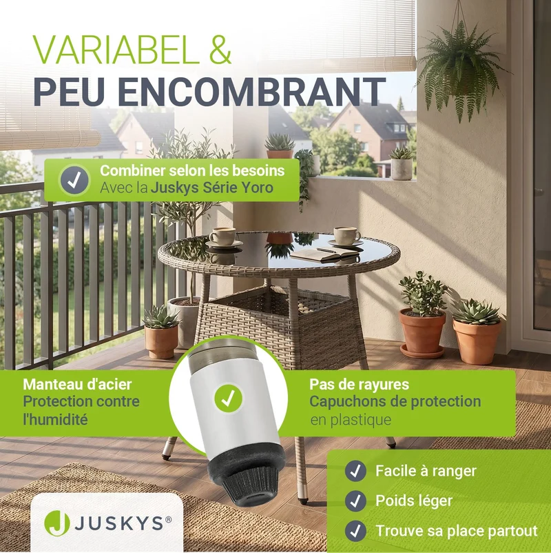 Runder Polyrattan Gartentisch Yoro