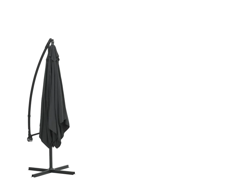 Corfu parasol - 250x250 cm - carbon black - donker grijs
