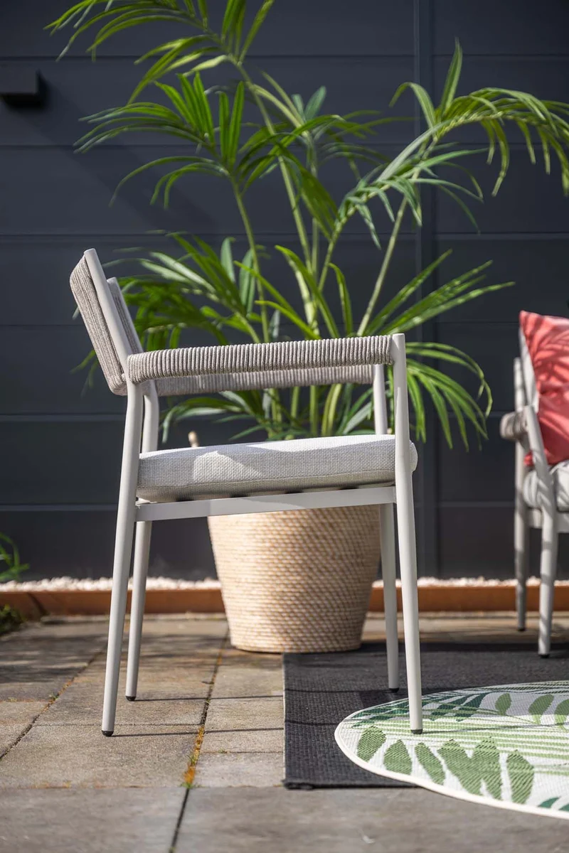 Barcelona dining fauteuil - taupe - rope grey sand - valley sand