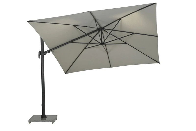 Hawaii Big Pole II parasol - 350x350 cm - carbon black - royal zand