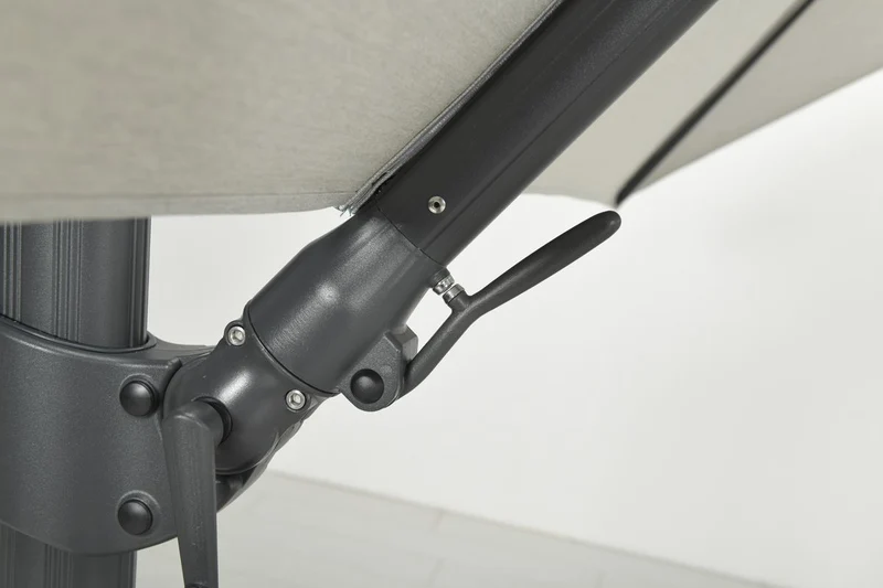 Hawaii Big Pole II parasol - 350x350 cm - carbon black - royal zand