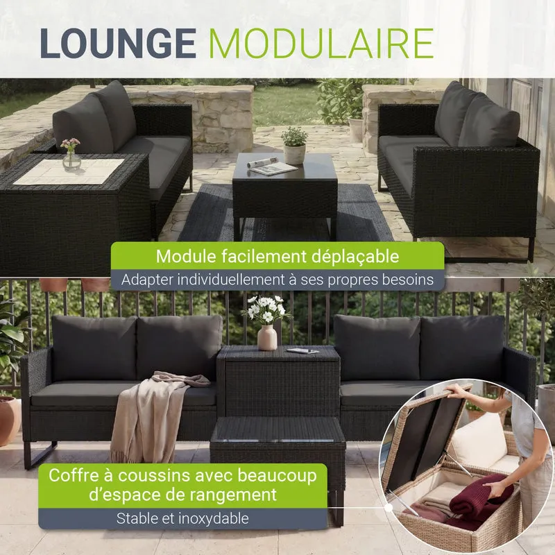 Gartenlounge für 4 Personen Santorini