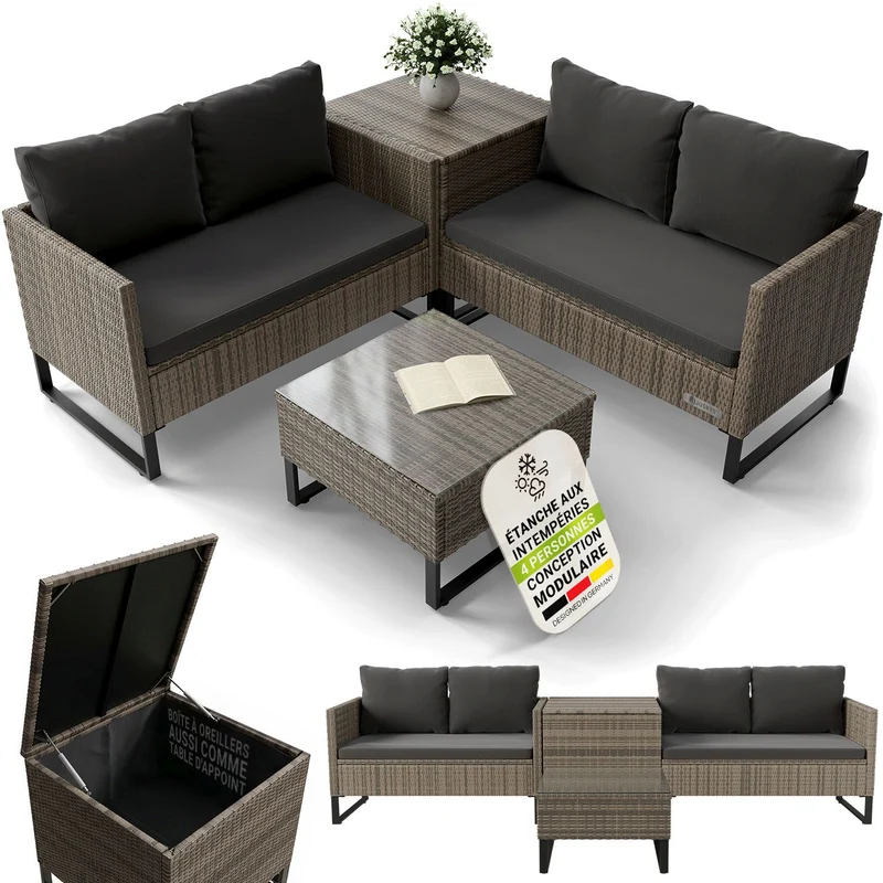 Gartenlounge für 4 Personen Santorini