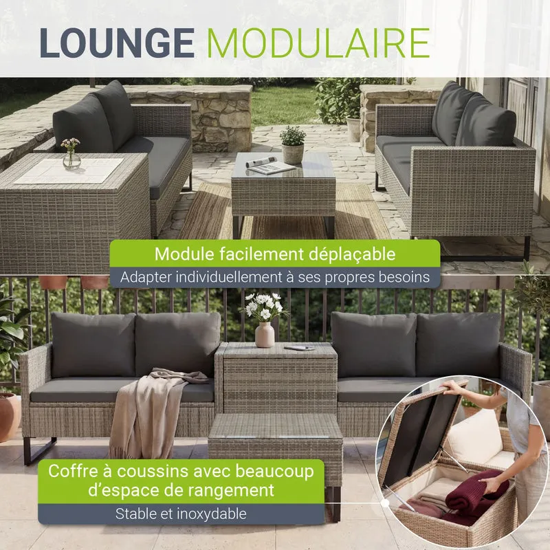 Gartenlounge für 4 Personen Santorini