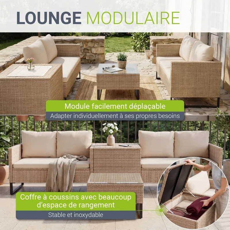 Gartenlounge für 4 Personen Santorini
