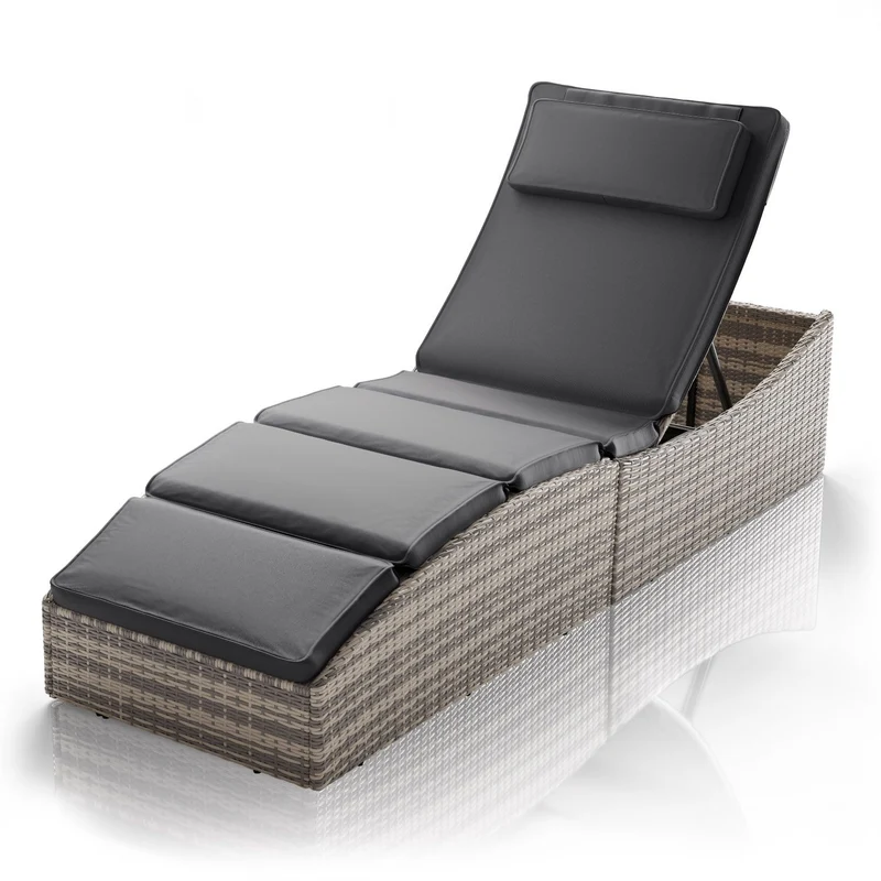 Faltbare Polyrattan Sonnenliege Lamia