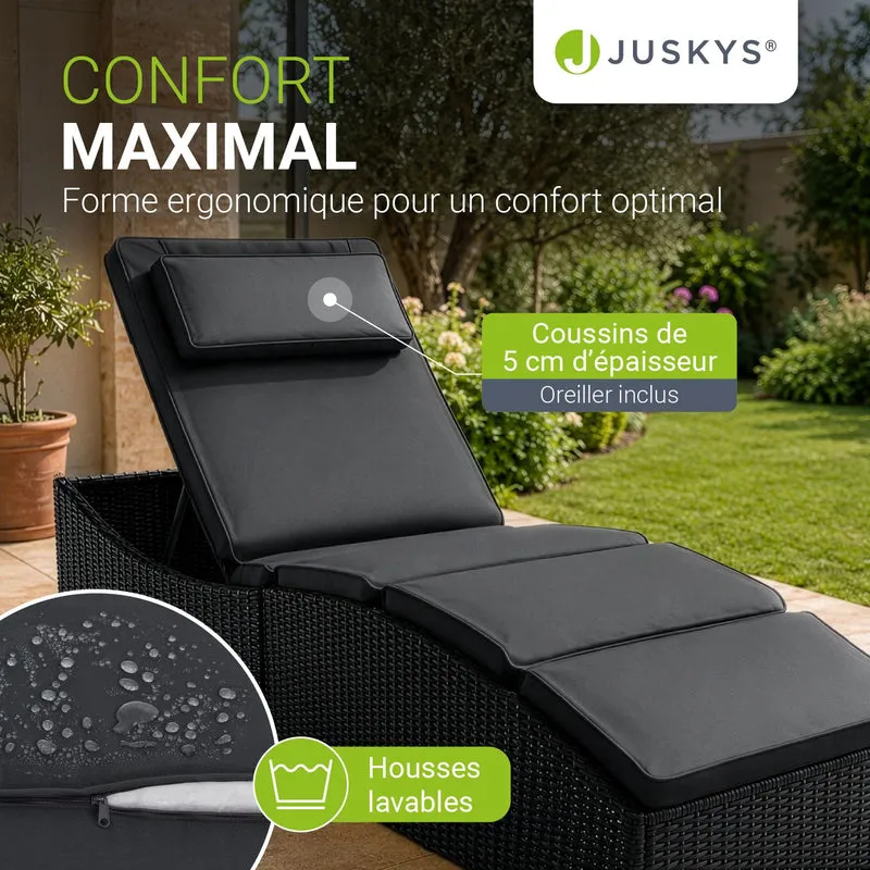 Faltbare Polyrattan Sonnenliege Lamia