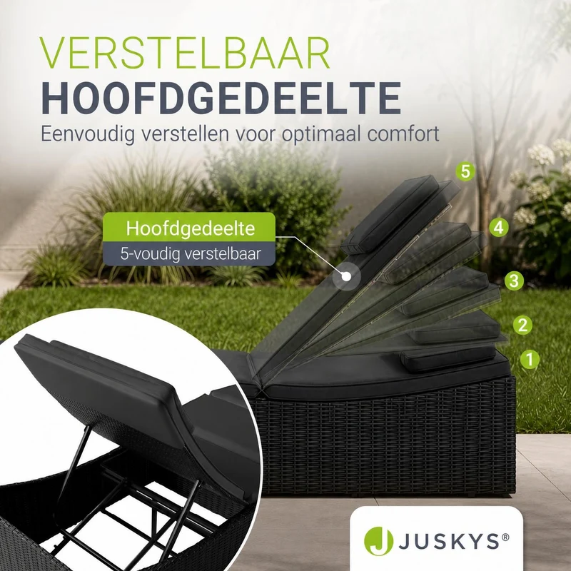 Faltbare Polyrattan Sonnenliege Lamia
