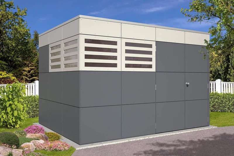 Skan Holz Gerätehaus Crosscube Modell Perth